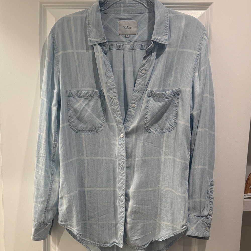 Rails Sky Blue Checkered Shirt